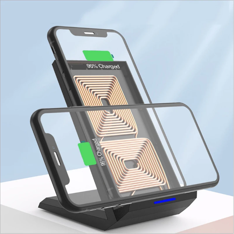 

SeenDa Mobile Phone Holder Wireless Charging Desktop Vertical Wireless Charger 10/15/20w Fast Charging for iphone Samsung