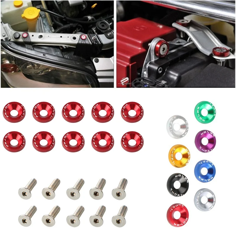 10 шт. M6 автомобильные модифицированные шестигранные крепежные детали винтовая