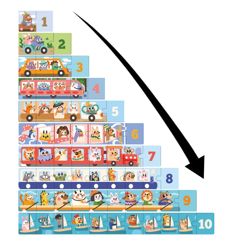Маленькая мигрирующая лестница для птиц цифровая познавательная головоломка