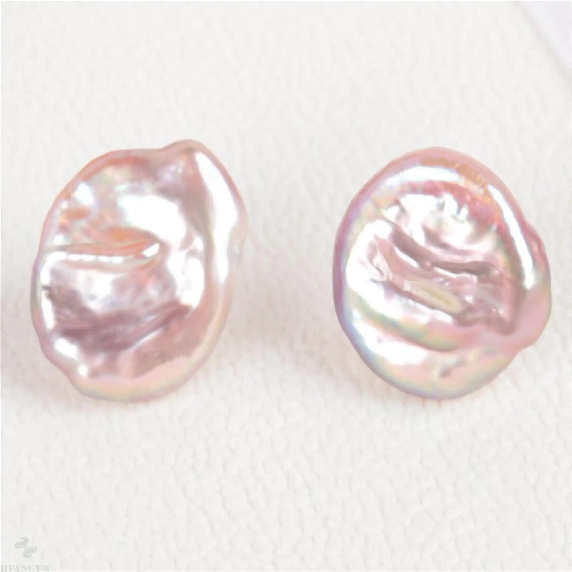 Цвет круговой монета барочный жемчуг серьги с серебряным крючком Элитная