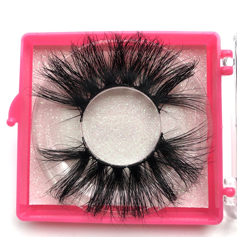 

Buzzme 3D Real Mink Lashes 25mm Dramatic Volume Crossing Eye Lash Full Strip Makeup False Eyelashes Extension Cosmetics