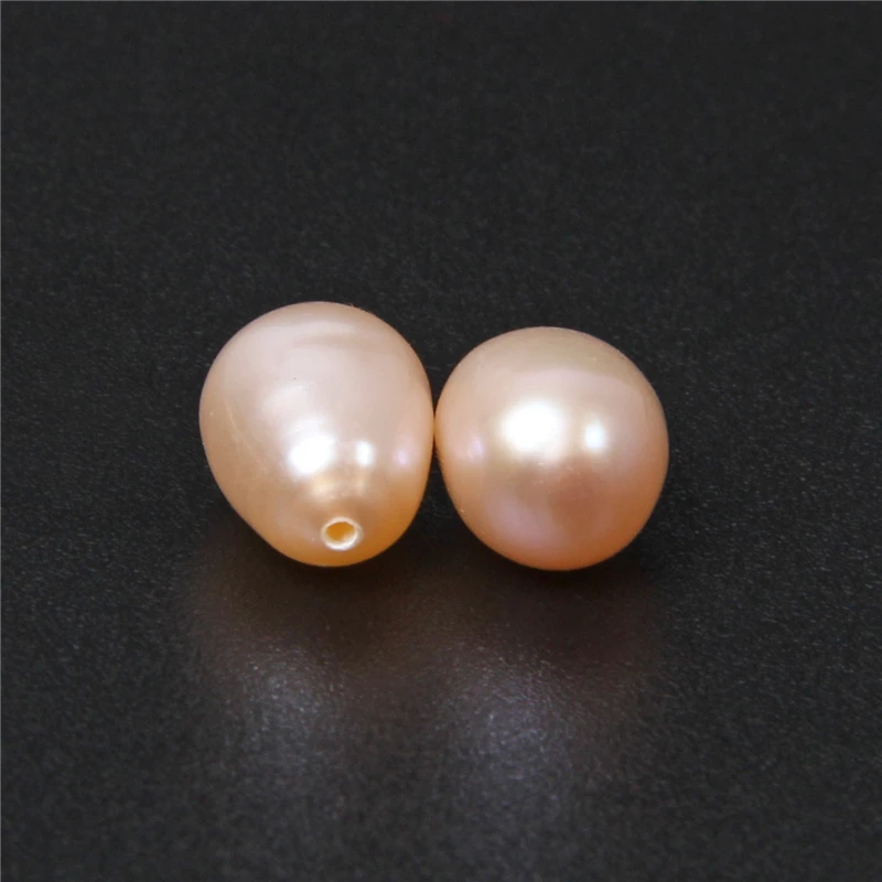 

7-8mm Natural Freshwater Pearls Beads Half Drilled Hole Loose Beads For DIY Jewelry Classic Earrings Craft Accessories 10PCS