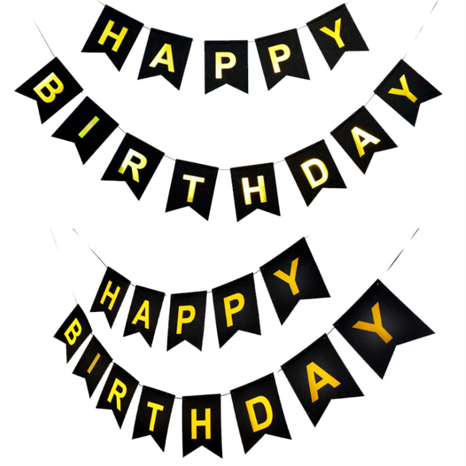 Бронзовая бумага флажки гирлянда баннеры флаги баннер на день рождения для