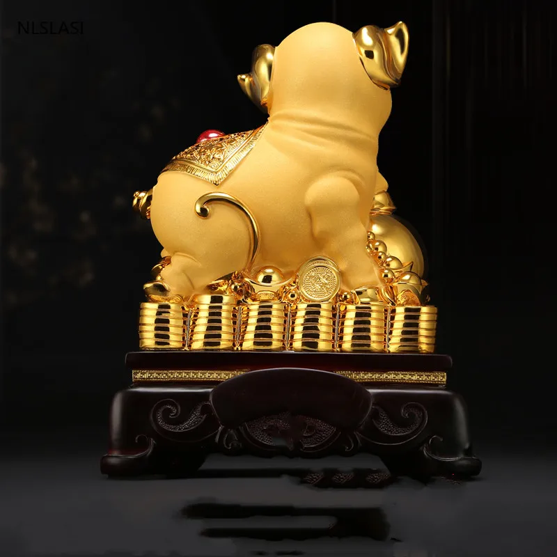 

Golden Pig Lucky Decoration Home Furnishing Feng Shui Office Wine Cabinet Decoration Zodiac Pig Craft Gift Home Decoration Gift