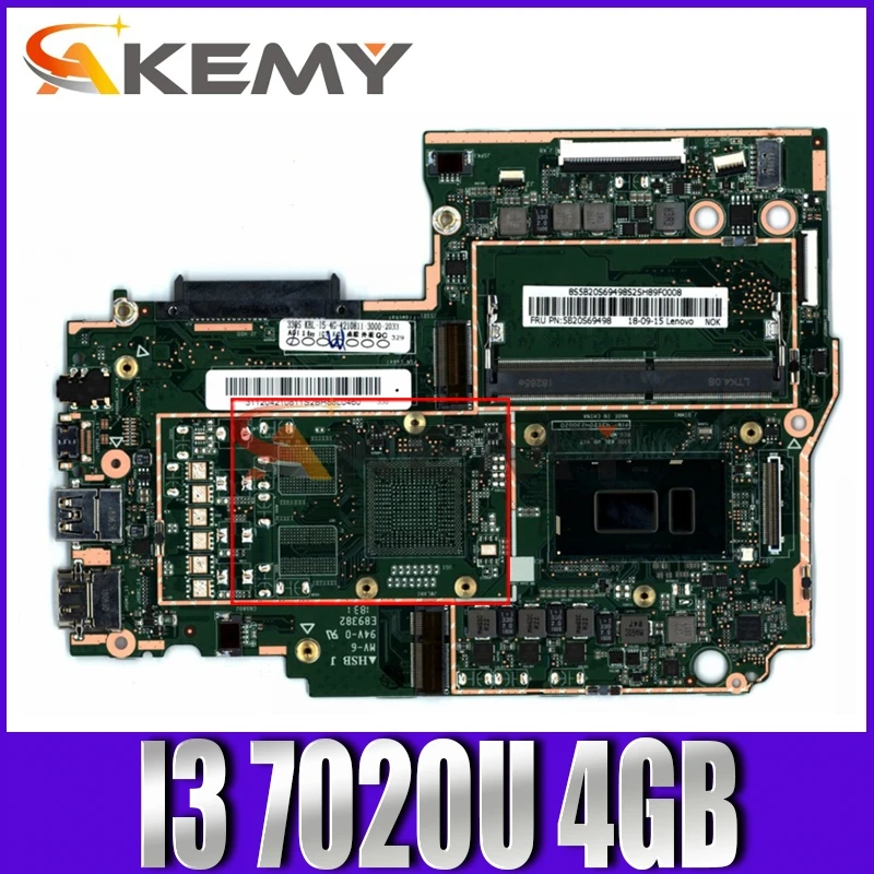 

Akemy For Lenovo 330S-14IKB 330S-14AST Notebook Motherboard CPU I3 7020U RAM 4GB DDR4 Tested 100% Working New Product