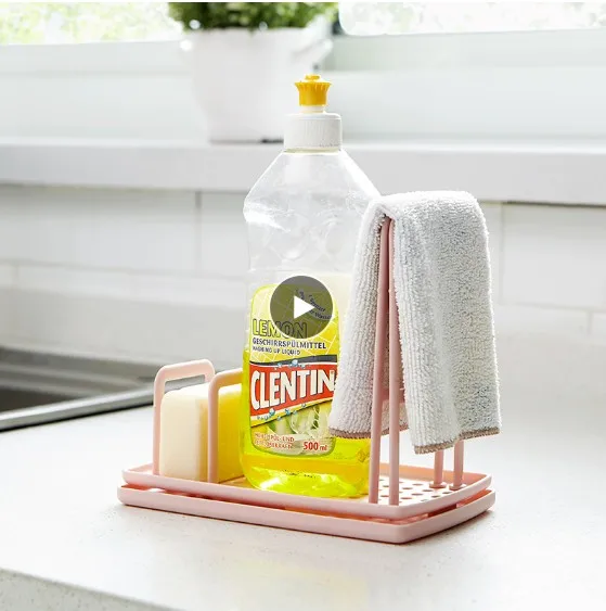 Перфорация столешницы стеллаж для хранения Кухня тряпка вешалка над раковиной