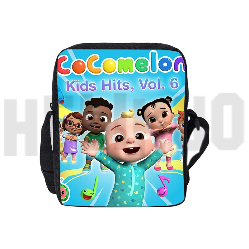 

3D Print Cocomelon Shoulder Bags Women Zipper Canvas Fashion Back Pack Crossbody Bags for Children Teenage Rucksack Mini Bookbag