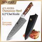 Нож шеф-повара XINZUO 8,2 дюйма gyuto 60  2 HRC, японские кухонные принадлежности из дамасской стали, поварские ножи, Северная Америка, пустыня, железная древесина