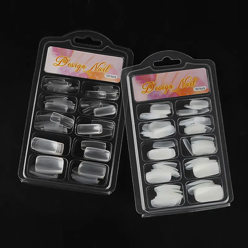 

Ultra-Thin Seamless Nail Sticker Full Sticker Half-Patch 100 Pieces Boxed French Transparent Acrylic Prolonged Pressing Nails