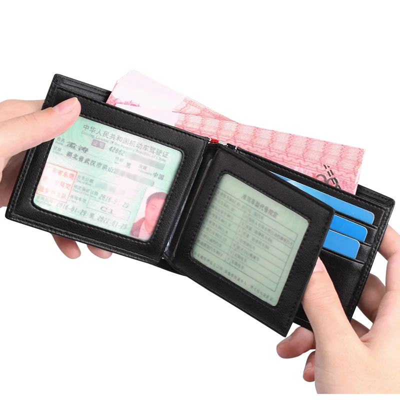 new ShortStandard Casual Simple Solid Driver License Walets Handmade Cash Card Holders