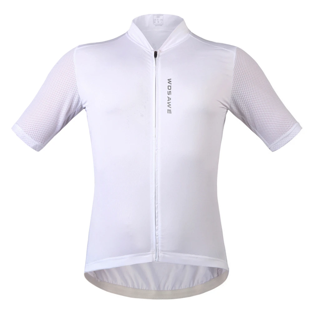 BC237-White WOSAWE Велоспорт MTB Джерси Мужская велосипедная белая рубашка легкая ткань велосипедные гонки на дорогах одежда горные для мотокросса из ткани Джерси лето - Цвет: BC237-White