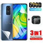 3-в-1 гидрогель пленка для Xiaomi redmi примечание 9 pro max защита для экрана камеры Защитное стекло для redmi note 9s экран объектив пленка