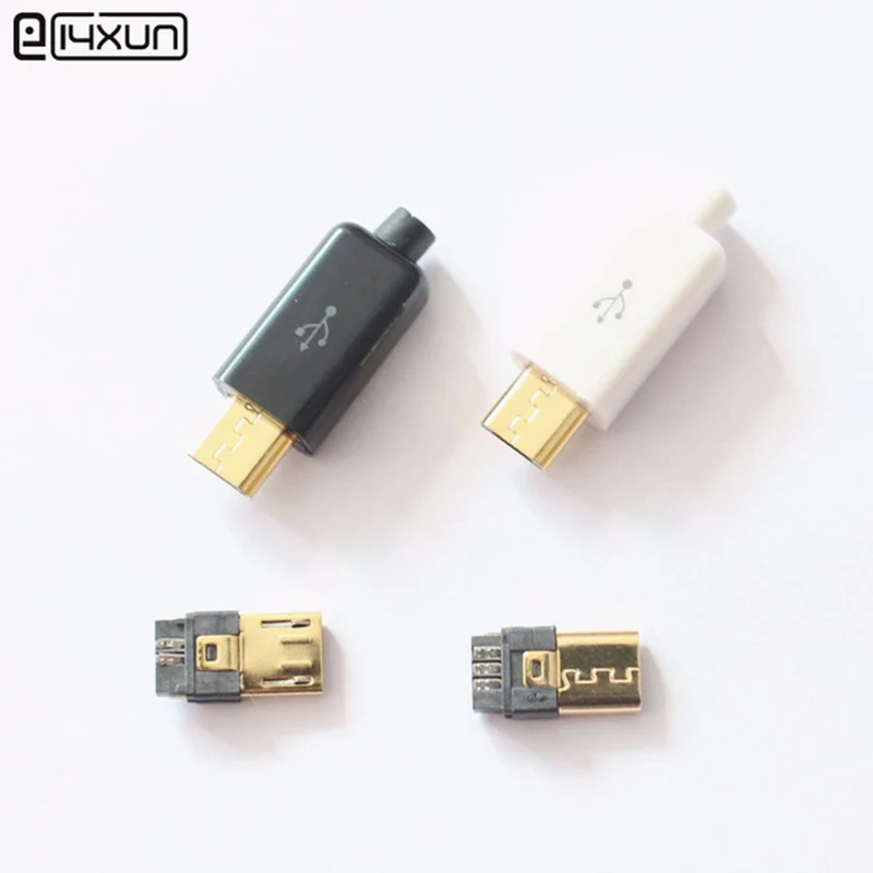 100 комплектов 4 в 1 5 контактный сделай сам Micro USB Тип B папа четырехконтактный