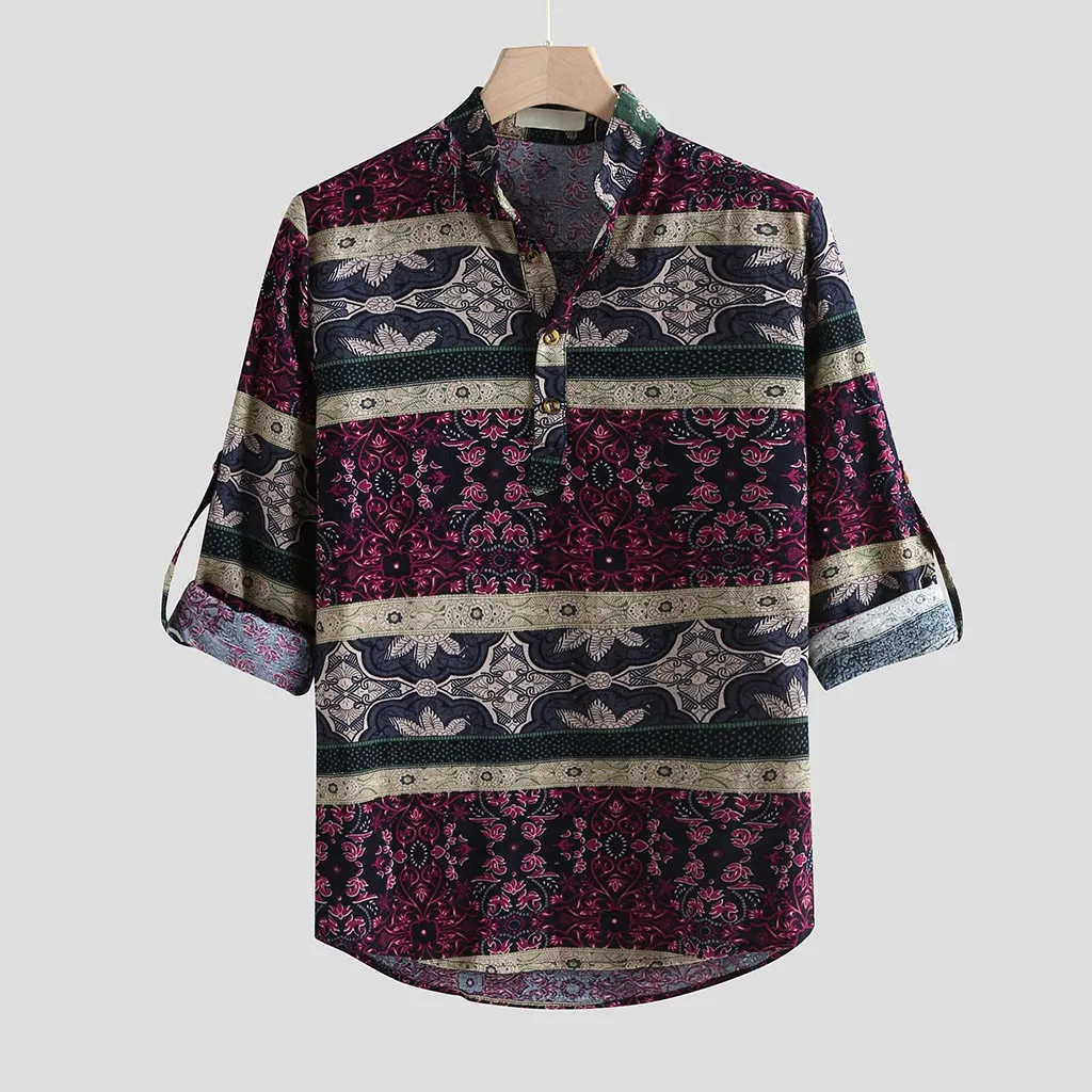 Vete мужские футболки 2019 camisa masculina приталенные повседневные с принтом винтажные