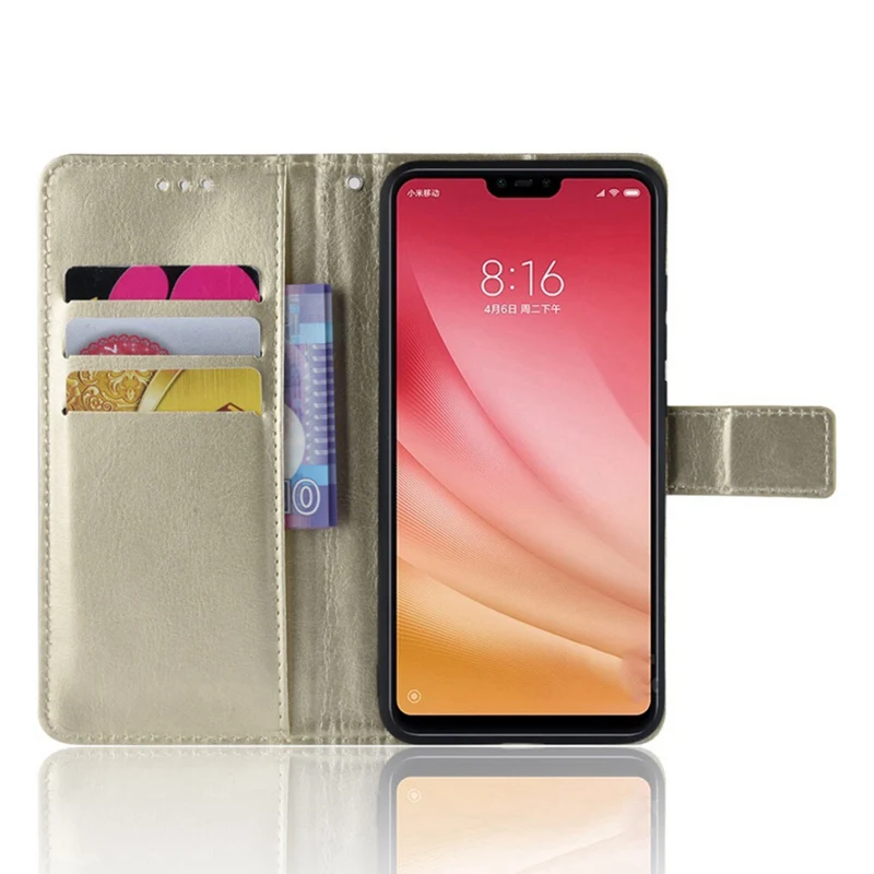 Роскошный кожаный чехол-кошелек UPaitou для телефона Xiaomi Mi 8 Lite откидной Чехол с