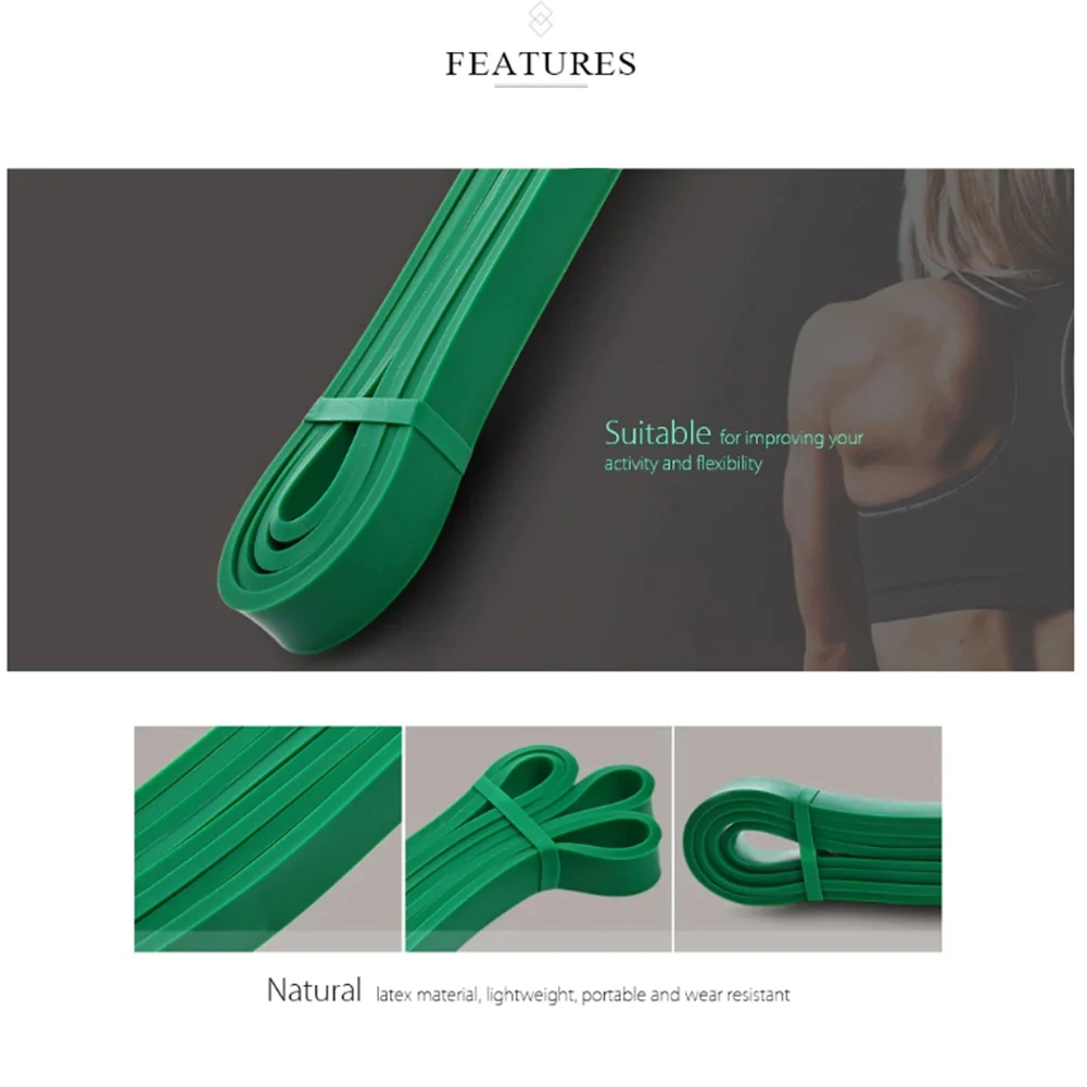 

Resistance band strength trainer yoga fitness pull belt men's training flat rubber band tension ring elastic lacing band