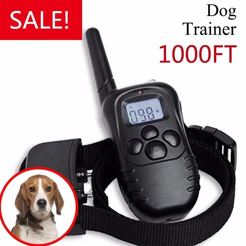 

300M Dog Training Rechargeable Static Vibration Barking Collar with Remote For Small Midium Large Dog