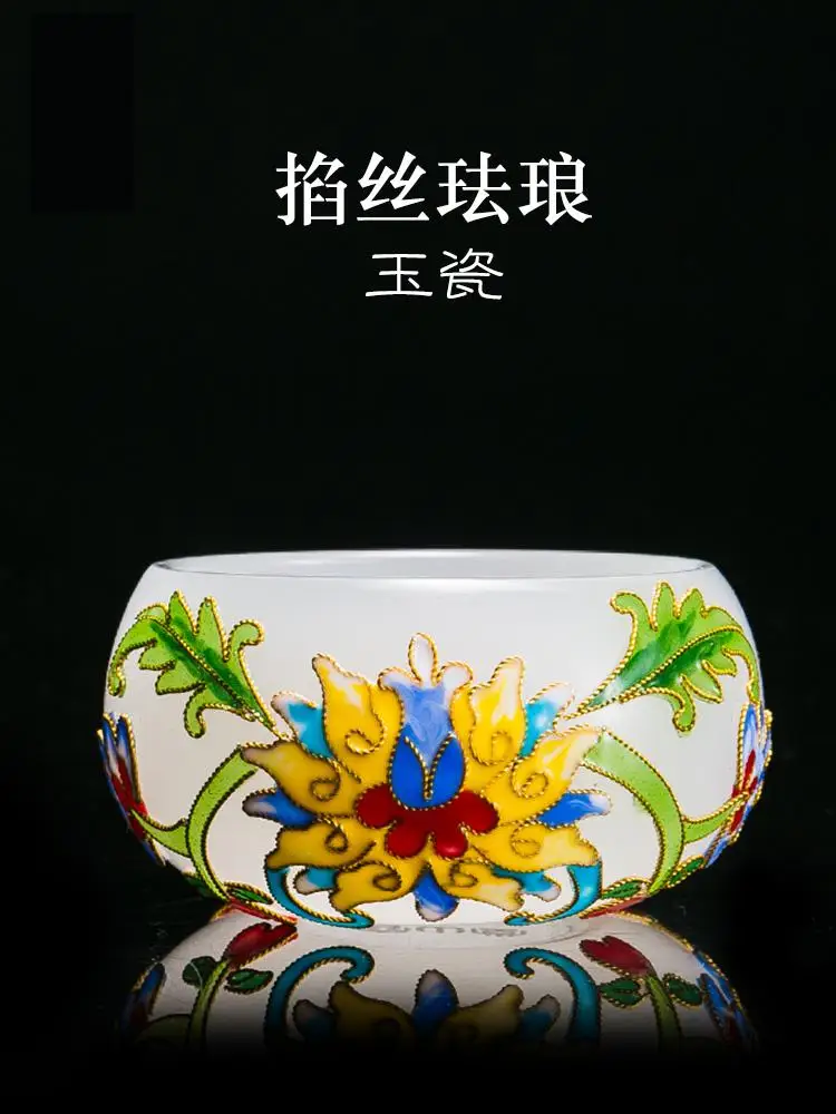 

Porcelain Teacup Master Cup Tasting Cup Copper Enamel Color Large Glazed Teacup Bowl Single Cup Tea Set Drinkware Cups