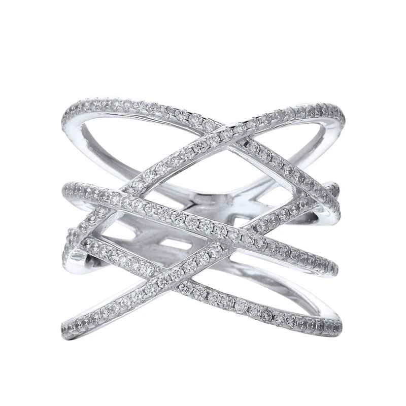 Женское кольцо из серебра 925 пробы с фианитом|Кольца| |