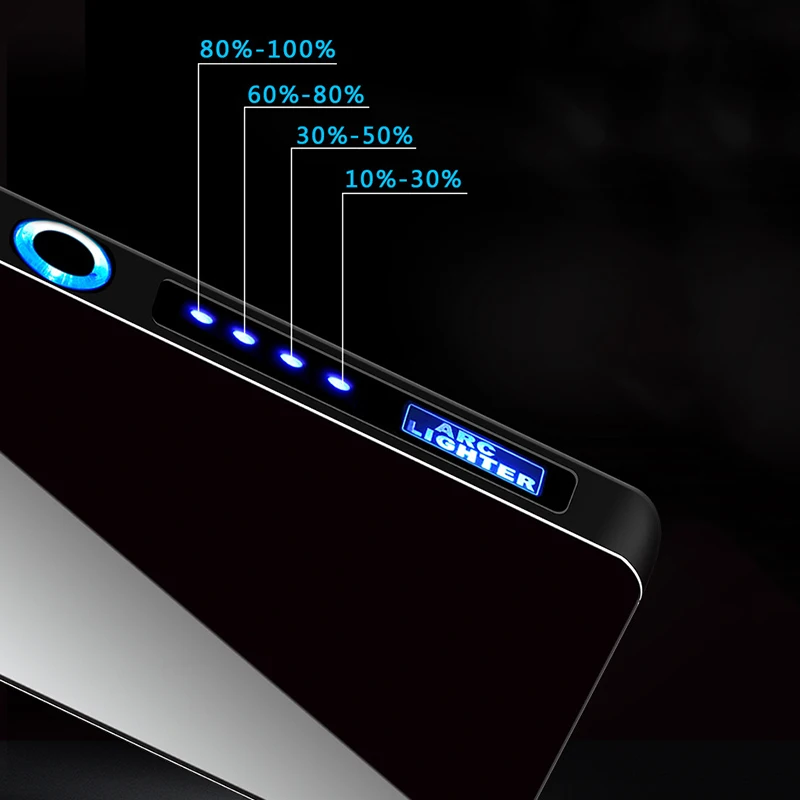 Windproof Dual ARC Electric Lighter USB Rechargable Plasma Flameless Cigarette For Smoking Unusual Tungsten Wire | Дом и сад