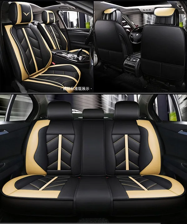Flash Mat спортивные кожаные чехлы для сидений автомобиля Mitsubishi Все модели outlander pajero grandis ASX pajero galant lancer ex - Название цвета: Black with yellow