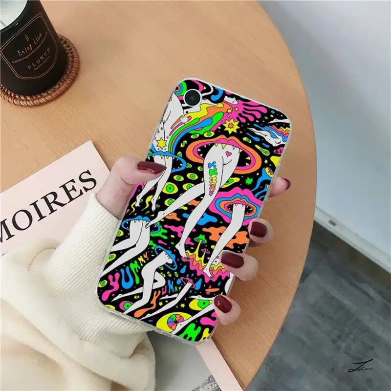 MaiYaCa Colourful Psychedelic Trippy Art Soft Phone Case Capa For iphone 12pro max 11 pro XS MAX 8 7 6 6S Plus X 5S SE 2020 XR