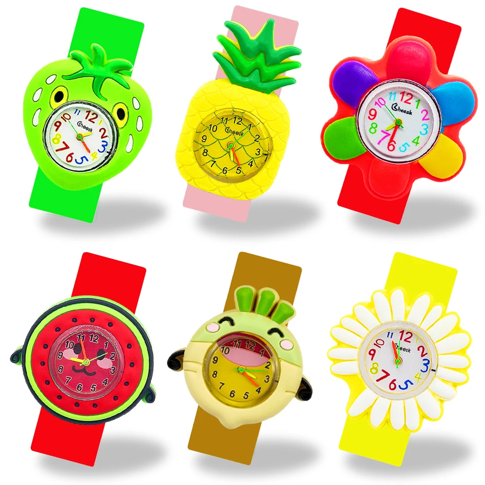 

Ребенок будет выглядеть привлекательно героями комиксов детская часы Клубника/Арбуз для присмотра за детьми, для мальчиков и девочек студенческие часы цветочной расцветки часы, наручные часы с механизмом, Kol Saati