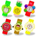 Ребенок будет выглядеть привлекательно героями комиксов детская часы КлубникаАрбуз для присмотра за детьми, для мальчиков и девочек студенческие часы цветочной расцветки часы, наручные часы с механизмом, Kol Saati