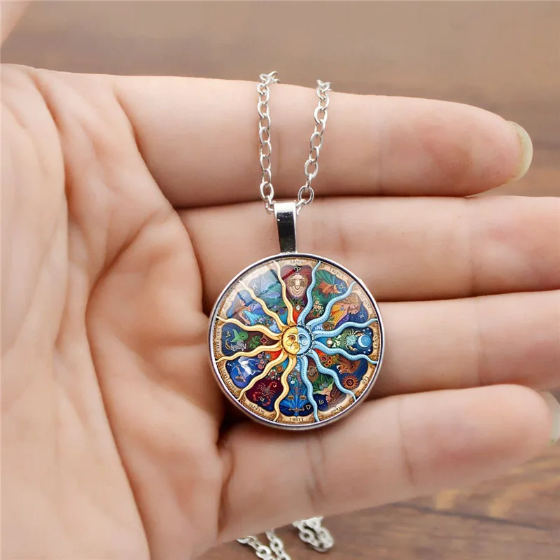 Sun Moon/Созвездие кабошоны разрисованные изделия из стекла Модный Ювелирный Набор