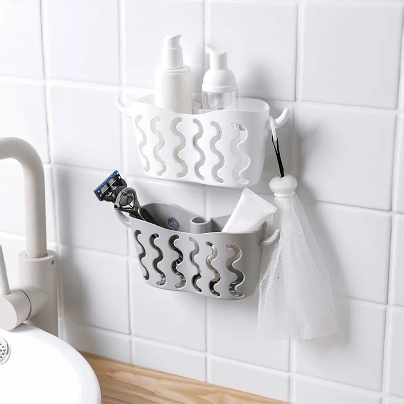 

1PC Kitchen Sink Sponge Storage Rack Dish Drain Soap Brush Organizer Kitchen Bathroom Accessories Towel Rack Holder Plastic