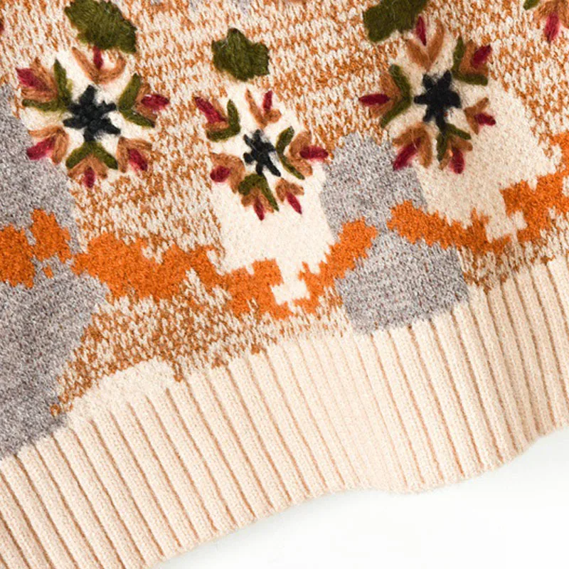 Высококачественный Женский свитер с ручной вышивкой на осень и зиму роскошные