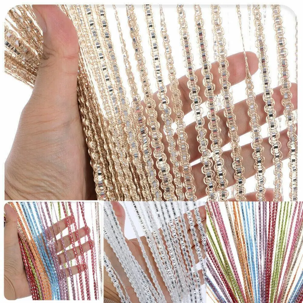 

Hanging Beaded Curtain String Door Window Curtains Tassel Fly Screen Panel