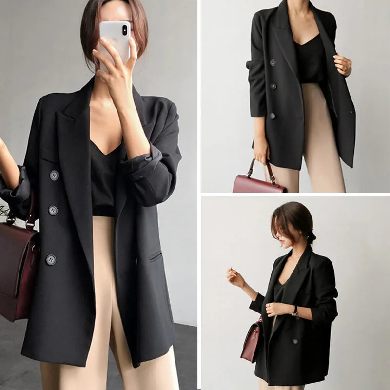Новинка 2020 повседневный Блейзер GOOHOJIO с длинным рукавом пальто Осенний