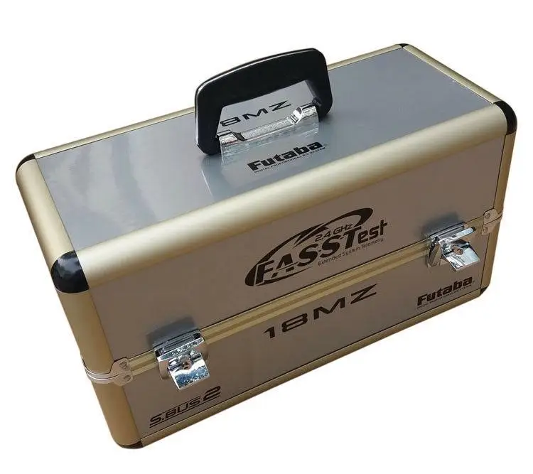 Estuche transmisor de doble capa, caja de control remoto, Maleta de aluminio para Futaba 18MZ 10C 8FG 8J T6K 14SG 10J-0