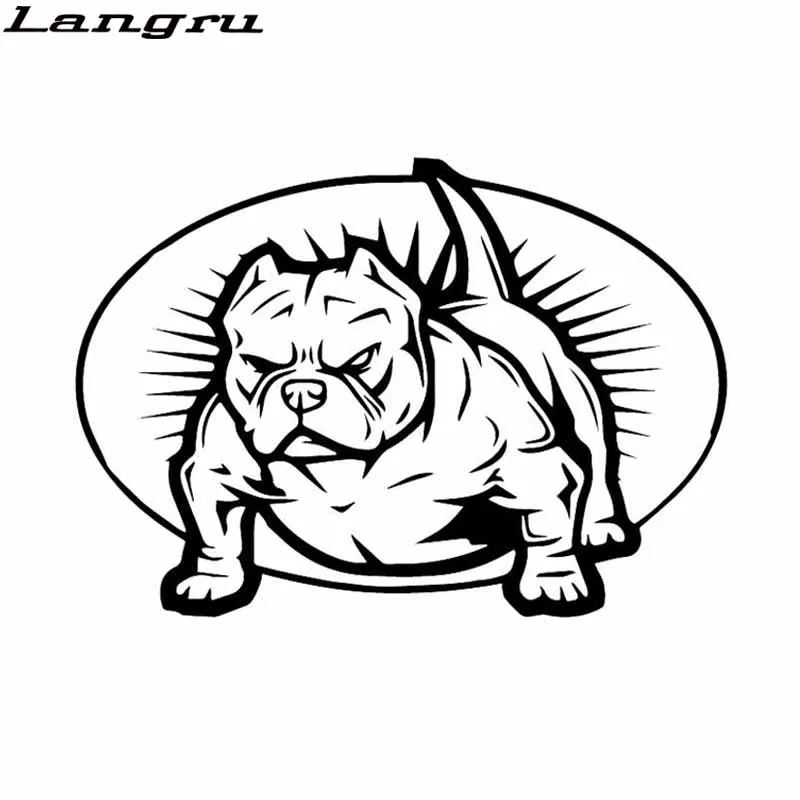 Langru 17 9*12 6 см Американская бульли мама папа виниловые графические наклейки