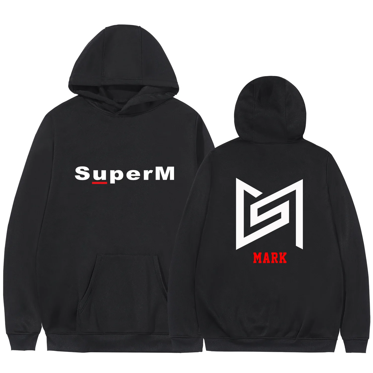 2019 KPOP супер м толстовки свитшоты куртки Повседневное более Размеры d Толстовка