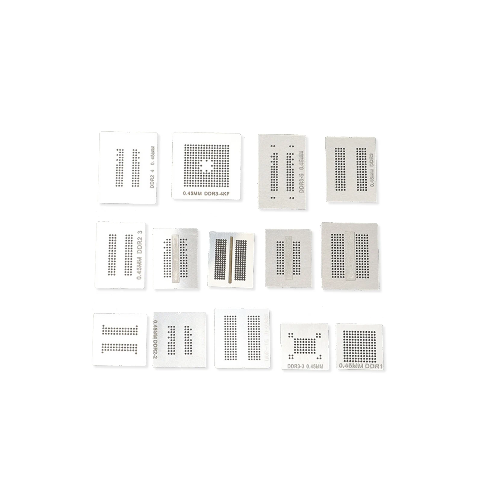 

14 шт. трафарет BGA DDR1 DDR2 DDR3 DDR4 DDR5 GDDR5X FBGA190 GDDR6 FBGA180