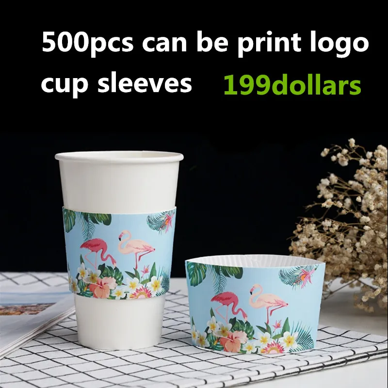 500 шт. одноразовые бумажные чашки набор изоляционных чашек под заказ молочный чай