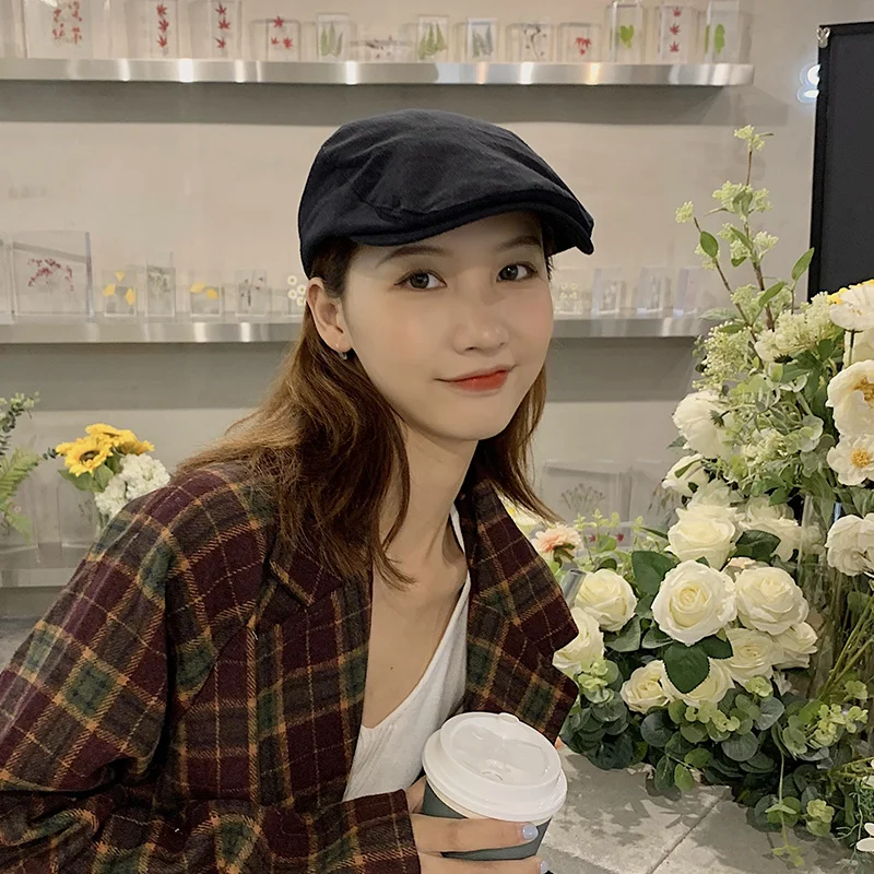 Шапка женская корейская модная универсальная японский художественный берет