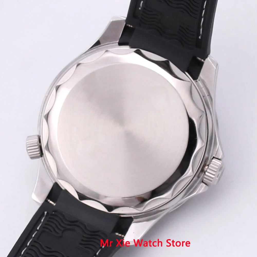

Bliger 41mm Automatic Mechanical Mens Watch Luxury Brand Rubber Strap Luminous Waterproof Military Calendar Clock Wristwatch Men