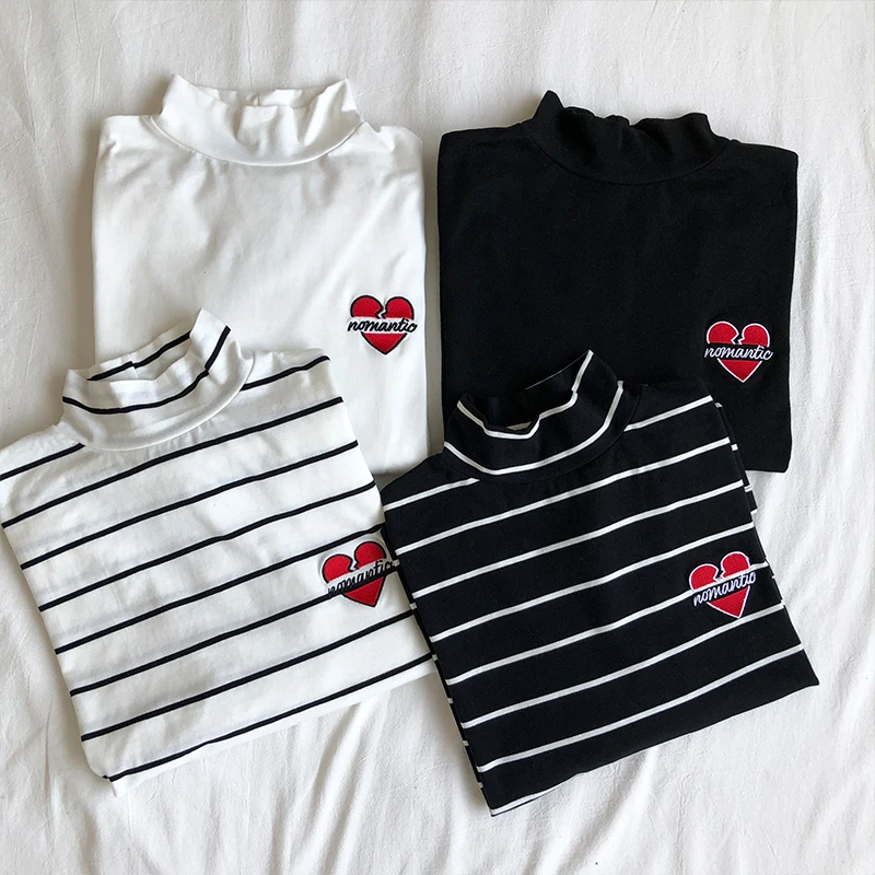 4 цвета осень 2019 консервативный стиль в полоску любовь вышивка длинный рукав