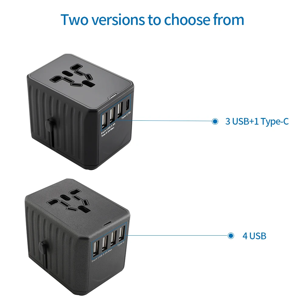 Адаптер питания NTON для путешествий универсальный адаптер зарядное устройство