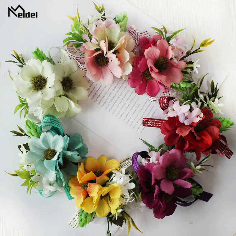 Meldel шелковая Гортензия бутоньерка для шафера свадебные цветочные бутоны