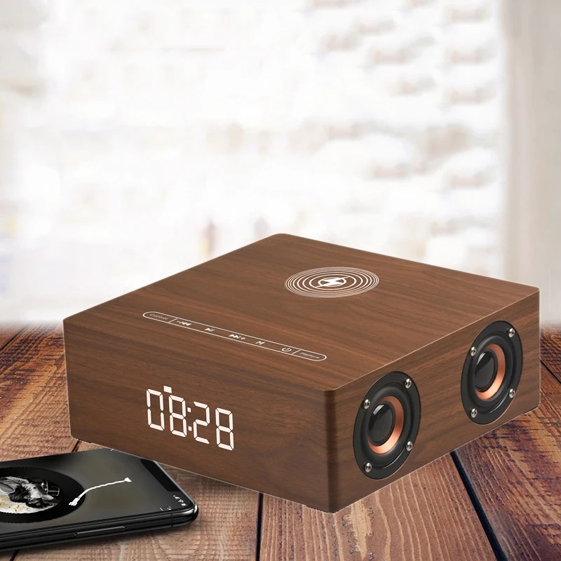 PPYY-Q5A многофункциональное Беспроводное зарядное устройство Будильник Bluetooth