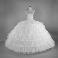 high quality white 6 hoops petticoat crinoline slip underskirt for wedding prom bridal gown lolita 2022