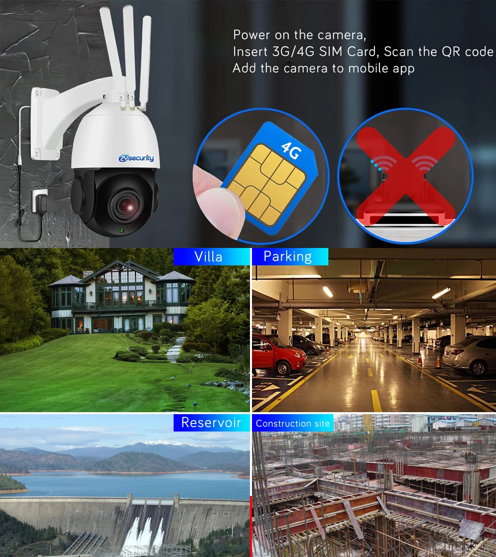 Sim карта 30X зум Sony 5MP IP PTZ камера наружная H.265 2Way Аудио Сигнализация скоростная сеть