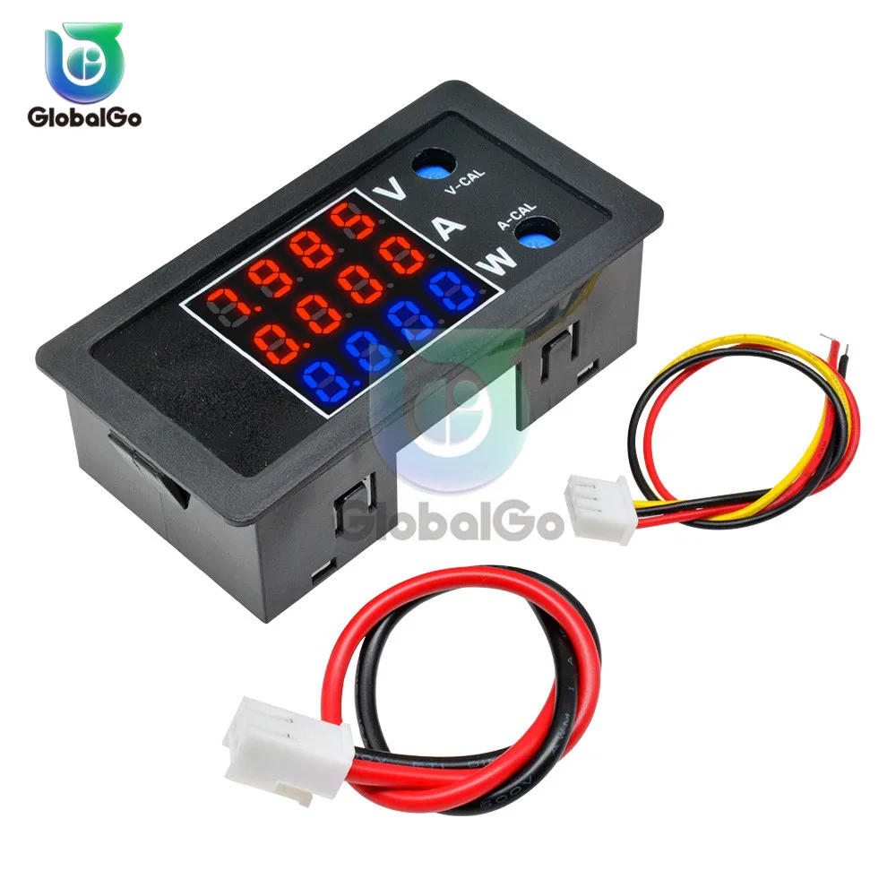 Red red blue DC 0-100 в 10 А 1000 Вт ЖК-цифровой вольтметр Амперметр ваттметр тестер напряжения тока измеритель мощности Детектор напряжения 12 в 24 в 36 В 1000 Вт - Цвет: Red red blue