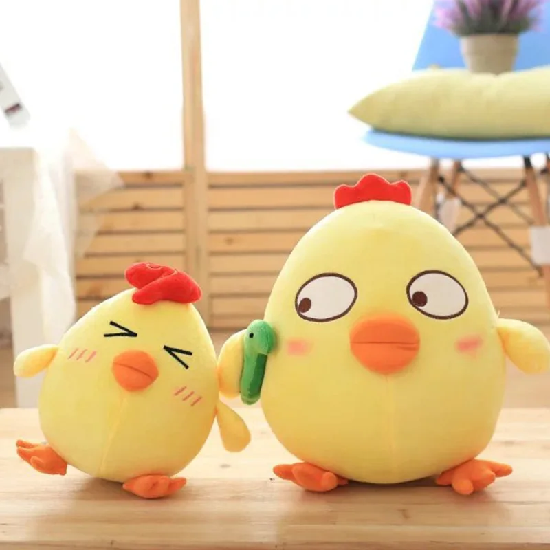 Cute cartoon stuffed animal cotton pillow creative Rooster year mascot plush chicken toy doll | Игрушки и хобби