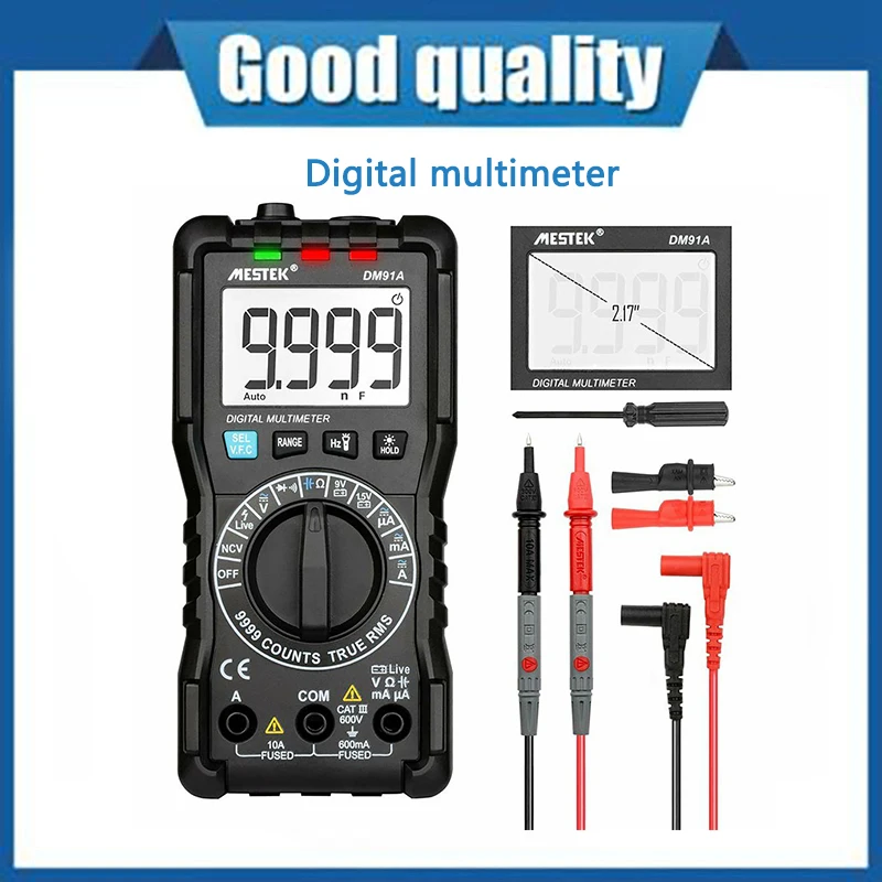 Цифровой мини мультиметр DM91A многофункциональный Высокоточный беспроводной