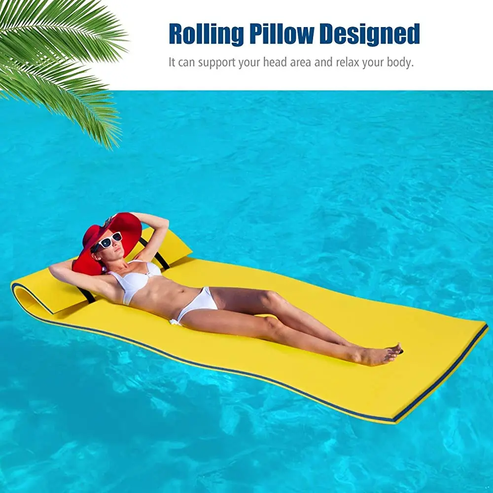 

2.7x0.9m Summer Swimming XPE Floating Water Pad Portable Folding Foam Floating Blanket Water Games Sports for Outdoor Beach